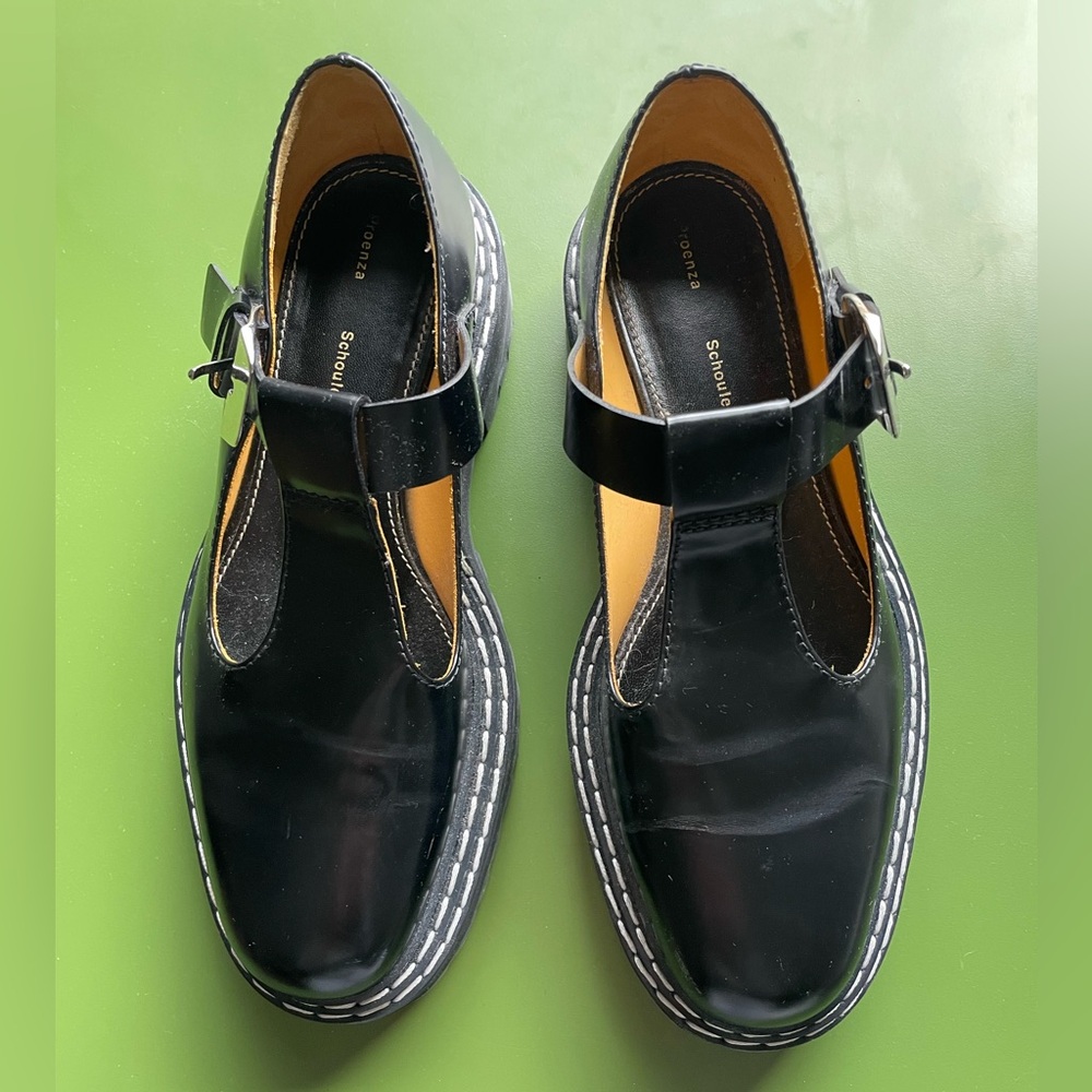 Proenza Schouler Black Mary Jane Oxfords - Size 41